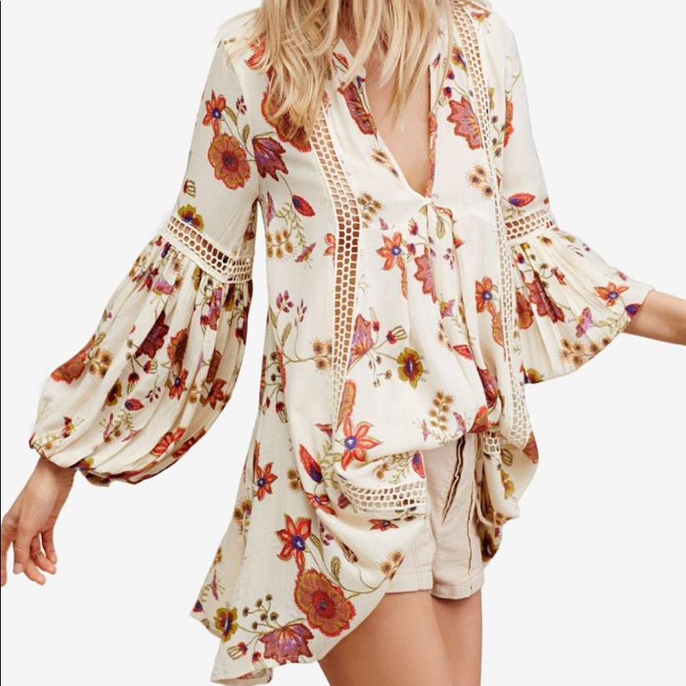 Free People Floral Tunic